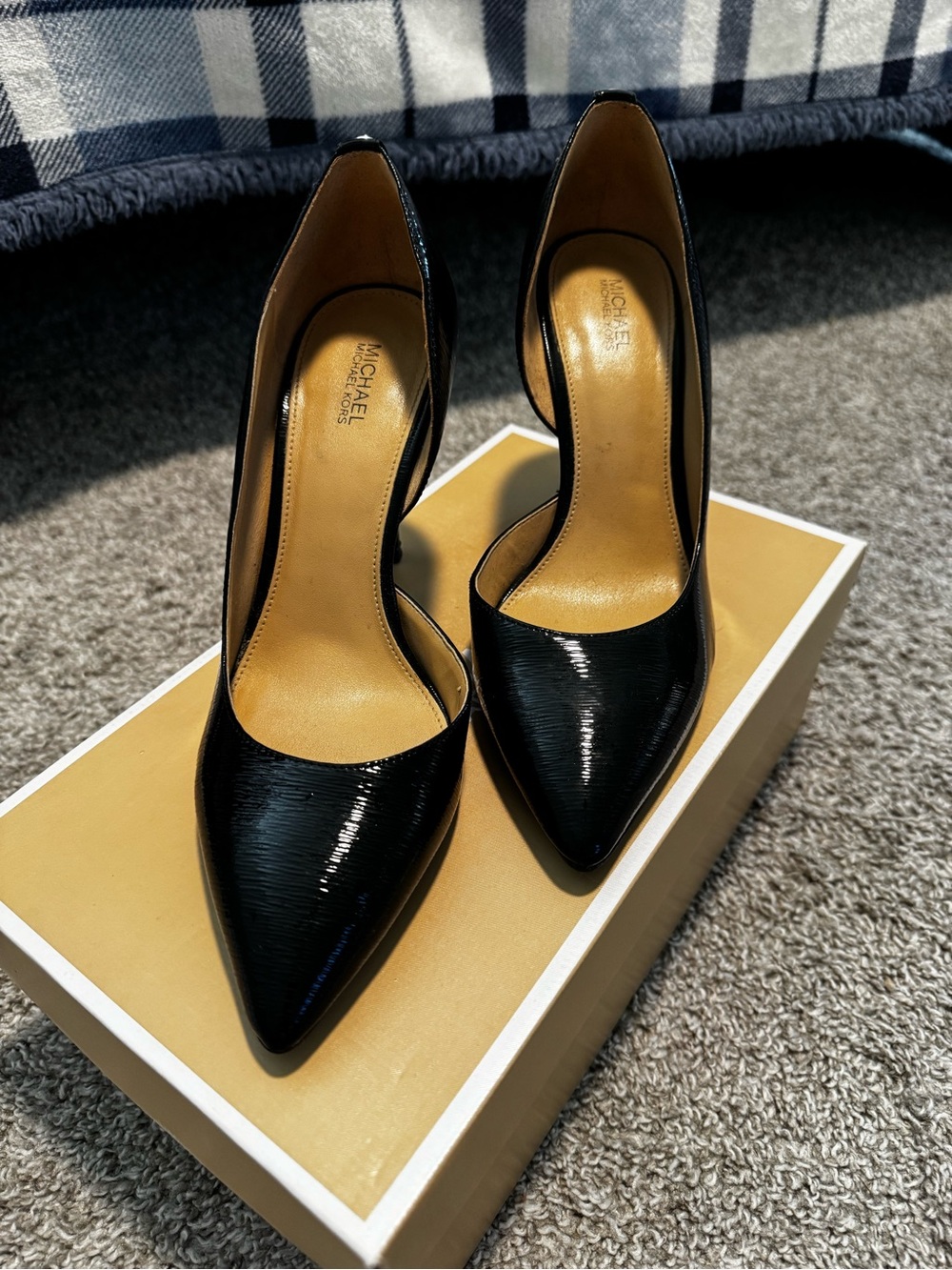 Michael Kors Black Patent Pointed-Toe Stilettos - Picture 2 of 6